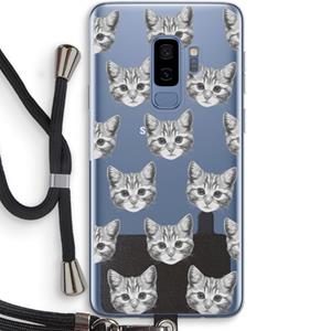 CaseCompany Kitten: Samsung Galaxy S9 Plus Transparant Hoesje met koord