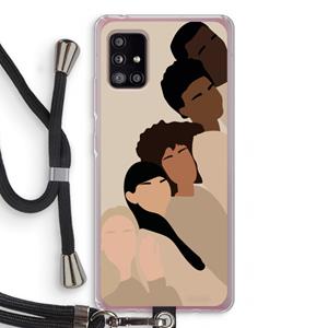 CaseCompany Sweet creatures: Samsung Galaxy A51 5G Transparant Hoesje met koord