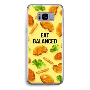 CaseCompany Eat Balanced: Samsung Galaxy S8 Transparant Hoesje