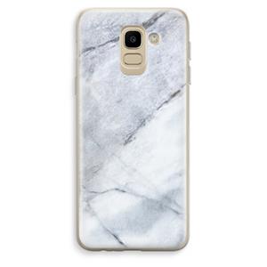 CaseCompany Witte marmer: Samsung Galaxy J6 (2018) Transparant Hoesje