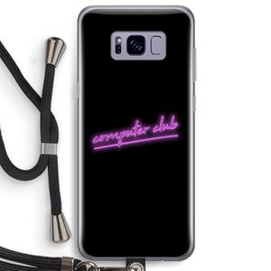 CaseCompany Vice Black: Samsung Galaxy S8 Plus Transparant Hoesje met koord