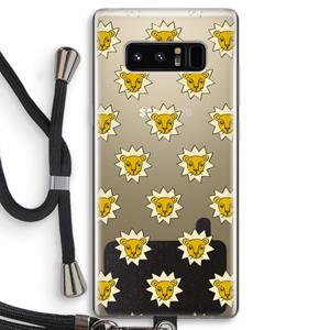 CaseCompany Leeuwenkoppen: Samsung Galaxy Note 8 Transparant Hoesje met koord