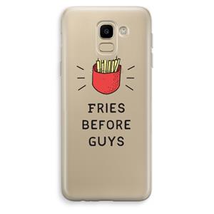 CaseCompany Fries before guys: Samsung Galaxy J6 (2018) Transparant Hoesje