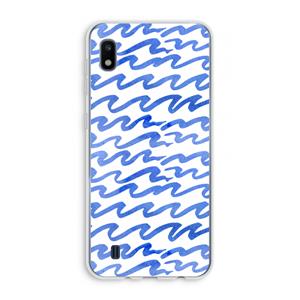 CaseCompany Blauwe golven: Samsung Galaxy A10 Transparant Hoesje