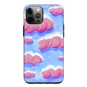 CaseCompany Roze wolken met vogels: iPhone 12 Pro Tough Case