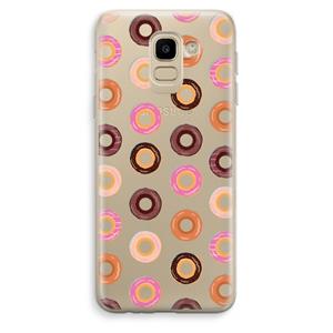 CaseCompany Donuts: Samsung Galaxy J6 (2018) Transparant Hoesje