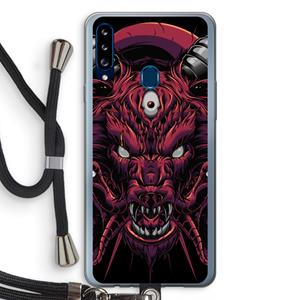 CaseCompany Hell Hound and Serpents: Samsung Galaxy A20s Transparant Hoesje met koord