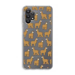 CaseCompany Alpacas: Samsung Galaxy A32 5G Transparant Hoesje