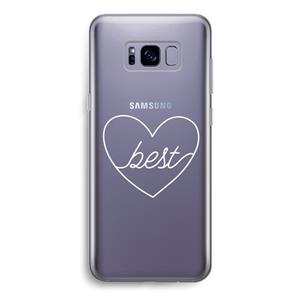 CaseCompany Best heart pastel: Samsung Galaxy S8 Transparant Hoesje