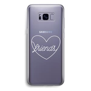 CaseCompany Friends heart pastel: Samsung Galaxy S8 Transparant Hoesje
