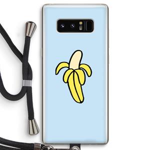 CaseCompany Banana: Samsung Galaxy Note 8 Transparant Hoesje met koord