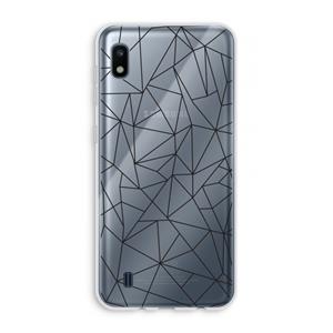 CaseCompany Geometrische lijnen zwart: Samsung Galaxy A10 Transparant Hoesje