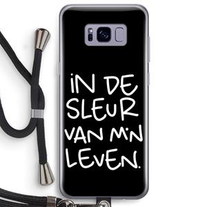 CaseCompany De Sleur: Samsung Galaxy S8 Plus Transparant Hoesje met koord