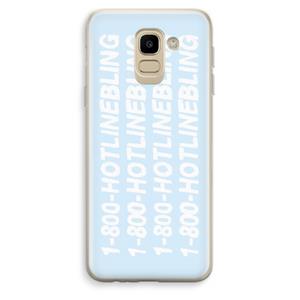 CaseCompany Hotline bling blue: Samsung Galaxy J6 (2018) Transparant Hoesje