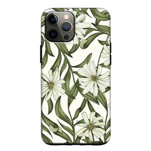 CaseCompany Wit bloemenpatroon: iPhone 12 Pro Tough Case