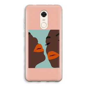 CaseCompany Orange lips: Xiaomi Redmi 5 Transparant Hoesje