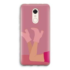 CaseCompany Pink boots: Xiaomi Redmi 5 Transparant Hoesje