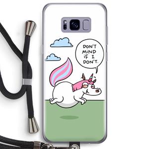 CaseCompany Unicorn: Samsung Galaxy S8 Plus Transparant Hoesje met koord