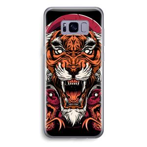 CaseCompany Tiger and Rattlesnakes: Samsung Galaxy S8 Transparant Hoesje