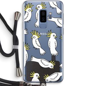 CaseCompany Papegaai: Samsung Galaxy S9 Plus Transparant Hoesje met koord