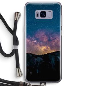 CaseCompany Travel to space: Samsung Galaxy S8 Plus Transparant Hoesje met koord