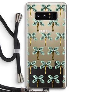CaseCompany Paradise: Samsung Galaxy Note 8 Transparant Hoesje met koord