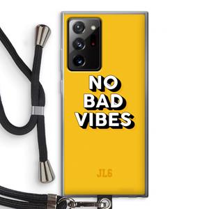 CaseCompany No Bad Vibes: Samsung Galaxy Note 20 Ultra / Note 20 Ultra 5G Transparant Hoesje met koord