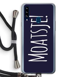 CaseCompany Moatsje!: Samsung Galaxy A20s Transparant Hoesje met koord