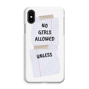 CaseCompany No Girls Allowed Unless: iPhone XS Max Volledig Geprint Hoesje