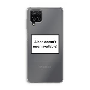 CaseCompany Alone: Samsung Galaxy A12 Transparant Hoesje