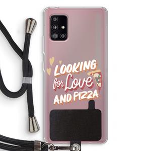 CaseCompany Pizza is the answer: Samsung Galaxy A51 5G Transparant Hoesje met koord