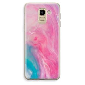 CaseCompany Roze explosie: Samsung Galaxy J6 (2018) Transparant Hoesje