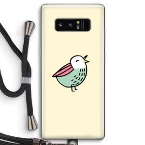 CaseCompany Birdy: Samsung Galaxy Note 8 Transparant Hoesje met koord