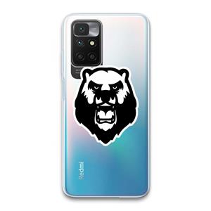 CaseCompany Angry Bear (white): Xiaomi Redmi 10 Transparant Hoesje