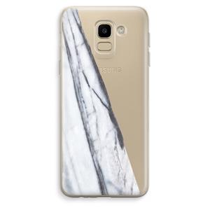 CaseCompany Gestreepte marmer: Samsung Galaxy J6 (2018) Transparant Hoesje