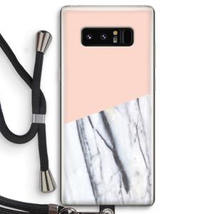 CaseCompany A touch of peach: Samsung Galaxy Note 8 Transparant Hoesje met koord