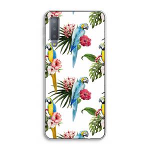 CaseCompany Kleurrijke papegaaien: Samsung Galaxy A7 (2018) Transparant Hoesje