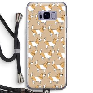 CaseCompany Doggy: Samsung Galaxy S8 Plus Transparant Hoesje met koord
