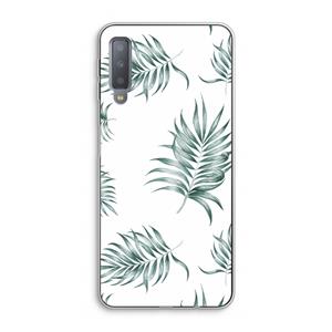 CaseCompany Simple leaves: Samsung Galaxy A7 (2018) Transparant Hoesje