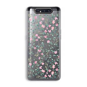 CaseCompany Sierlijke bloemen: Samsung Galaxy A80 Transparant Hoesje