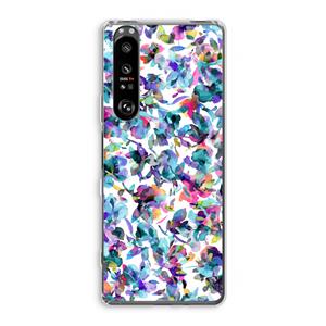 CaseCompany Hibiscus Flowers: Sony Xperia 1 III Transparant Hoesje