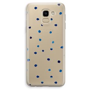 CaseCompany Blauwe stippen: Samsung Galaxy J6 (2018) Transparant Hoesje
