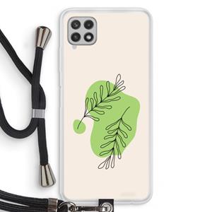 CaseCompany Beleaf in you: Samsung Galaxy A22 4G Transparant Hoesje met koord