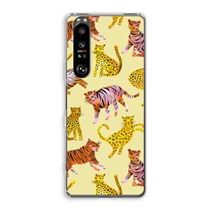 CaseCompany Cute Tigers and Leopards: Sony Xperia 1 III Transparant Hoesje