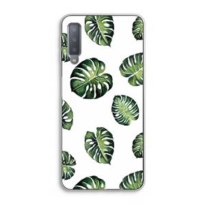 CaseCompany Tropische bladeren: Samsung Galaxy A7 (2018) Transparant Hoesje