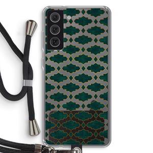 CaseCompany Moroccan tiles: Samsung Galaxy S21 FE Transparant Hoesje met koord