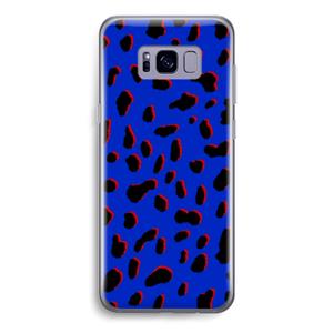 CaseCompany Blue Leopard: Samsung Galaxy S8 Transparant Hoesje