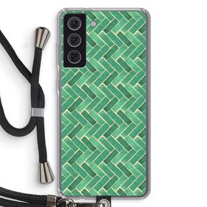 CaseCompany Moroccan tiles 2: Samsung Galaxy S21 FE Transparant Hoesje met koord