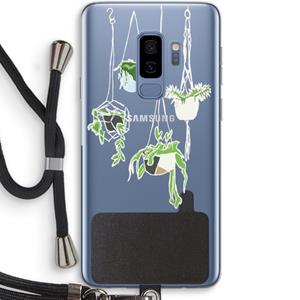 CaseCompany Hang In There: Samsung Galaxy S9 Plus Transparant Hoesje met koord