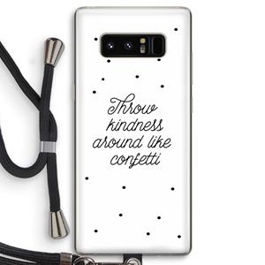 CaseCompany Confetti: Samsung Galaxy Note 8 Transparant Hoesje met koord